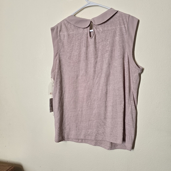 LC Lauren Conrad Purple Muscle Tee Fitted Peter Pan Collar - Picture 4 of 4